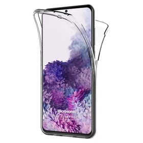 Microsonic CS130-CLR-FB-GLX-A6-2018 Samsung Galaxy A6 2018 6 Tarafı Tam Full Koruma 360 Clear Soft Şeffaf Kılıf