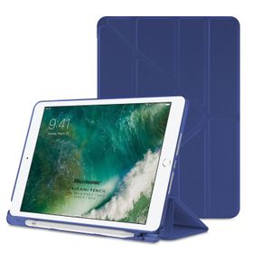 Microsonic CS150-360-ID-9.7-2018-KRZ Apple iPad 9.7 İnç 2018 A1893 360 Dönerli Stand Deri Kırmızı Kılıf