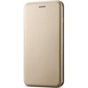 Microsonic CS150-NW-FLP-LTHR-HW-Y6-2018-GLD Huawei Y6 2018 Ultra Slim Leather Design Flip Cover Gold Kılıf