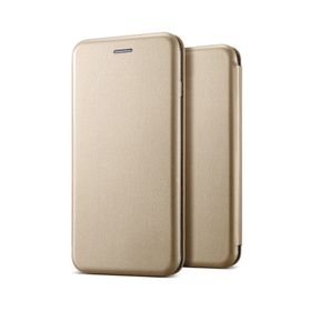 Microsonic CS150-NW-FLP-LTHR-HW-Y6-2018-GLD Huawei Y6 2018 Ultra Slim Leather Design Flip Cover Gold Kılıf