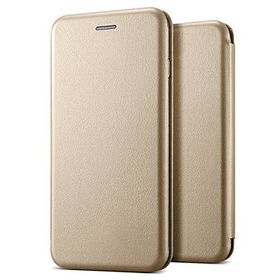 Microsonic CS150-NW-FLP-LTHR-HW-Y6-2018-GLD Huawei Y6 2018 Ultra Slim Leather Design Flip Cover Gold Kılıf