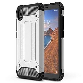 Microsonic CS160-GMS Xiaomi Redmi 7 Rugged Armor Gümüş Kılıf