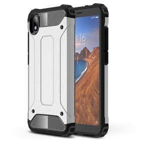 Microsonic CS160-GMS Xiaomi Redmi 7 Rugged Armor Gümüş Kılıf