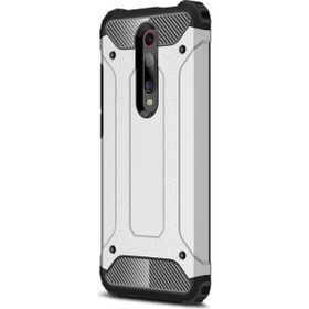 Microsonic CS160-GMS Xiaomi Redmi K20 Rugged Armor Gümüş Kılıf