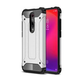Microsonic CS160-GMS Xiaomi Redmi K20 Rugged Armor Gümüş Kılıf