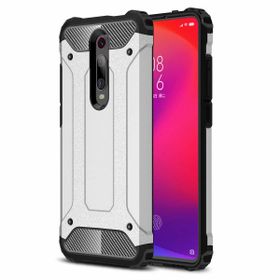 Microsonic CS160-GMS Xiaomi Redmi K20 Rugged Armor Gümüş Kılıf