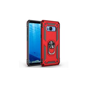 Microsonic CS220-KRZ Samsung Galaxy S8 Plus Military Ring Holder Kırmızı Kılıf