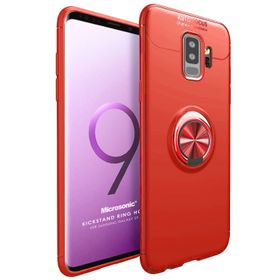 Microsonic CS220-KRZ Samsung Galaxy S9 Plus Military Ring Holder Kırmızı Kılıf
