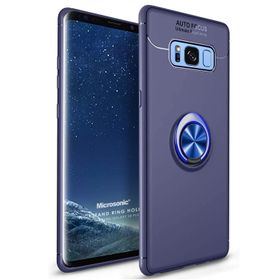 Microsonic CS220-LCV Samsung Galaxy S8 Military Ring Holder Lacivert Kılıf