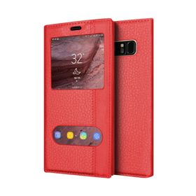 Microsonic CS250-2VGZ-GLX-NOTE8-KRZ Samsung Galaxy Note 8 Dual View Gizli Mıknatıslı Kırmızı Kılıf