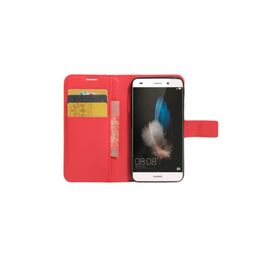 Microsonic Cüzdanlı Deri Huawei P8 Lite Kırmızı Kılıf