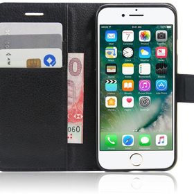 Microsonic Cüzdanlı Deri iPhone 7 Plus Siyah Kılıf