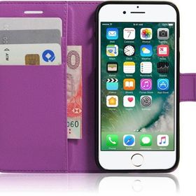 Microsonic Cüzdanlı Deri İphone 8 Kırmızı Cep Telefonu Kılıfı