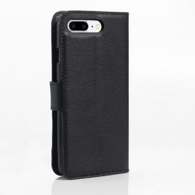 Microsonic Cüzdanlı Deri İphone 8 Plus Siyah Cep Telefonu Kılıfı