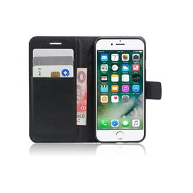 Microsonic Cüzdanlı Deri İphone 8 Plus Siyah Cep Telefonu Kılıfı