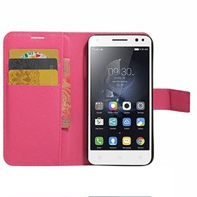 Microsonic Cüzdanlı Deri Lenovo S1 Lite Pembe Kılıf