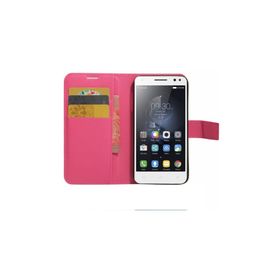 Microsonic Cüzdanlı Deri Lenovo S1 Lite Pembe Kılıf