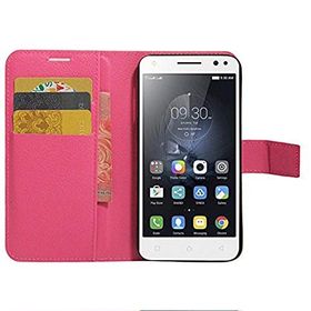 Microsonic Cüzdanlı Deri Lenovo S1 Lite Pembe Kılıf