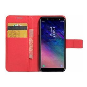 Microsonic Cüzdanlı Deri Samsung Galaxy A6 2018 Kırmızı Kılıf