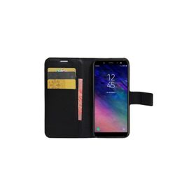 Microsonic Cüzdanlı Deri Samsung Galaxy A6 Plus 2018 Siyah Kılıf