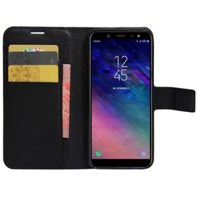 Microsonic Cüzdanlı Deri Samsung Galaxy A6 Plus 2018 Siyah Kılıf