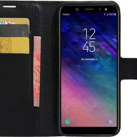 Microsonic Cüzdanlı Deri Samsung Galaxy A6 Plus 2018 Siyah Kılıf