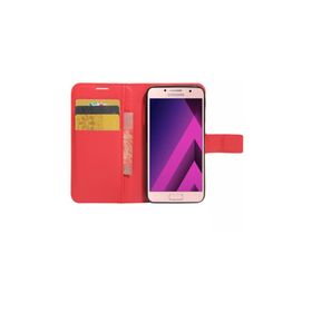 Microsonic Cüzdanlı Deri Samsung Galaxy A7 2017 Kırmızı Kılıf