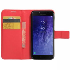 Microsonic Cüzdanlı Deri Samsung Galaxy J4 Core Kırmızı Kılıf