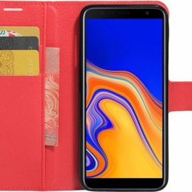 Microsonic Cüzdanlı Deri Samsung Galaxy J4 Plus Kırmızı Kılıf