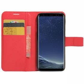 Microsonic Cüzdanlı Deri Samsung Galaxy S8 Plus Kırmızı Kılıf