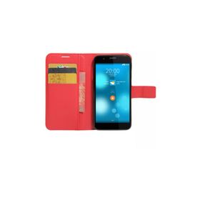 Microsonic Cüzdanlı Deri Vestel Venüs V2 5.0 V Kırmızı Kılıf