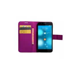 Microsonic Cüzdanlı Deri Vestel Venüs V2 5.0 V Mor Kılıf