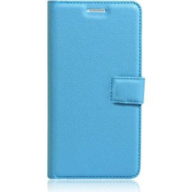 Microsonic Enovo S1 Lite Cüzdanlı Suni Deri L Turkuaz Kılıf