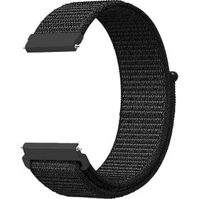 Microsonic Garmin Forerunner 245 Hasırlı Woven Sport Loop Siyah Kordon