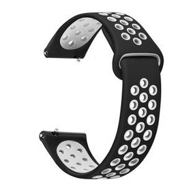 Microsonic Garmin Venu 2 Plus Rainbow Sport Band Beyaz Siyah Kordon