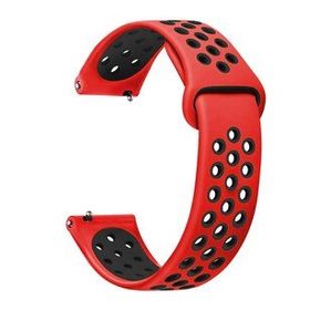 Microsonic Garmin Venu 2 Plus Rainbow Sport Band Kırmızı Siyah Kordon