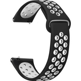 Microsonic Garmin Venu Rainbow Sport Band Siyah Beyaz Kordon