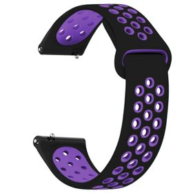 Microsonic Garmin Vivoactive 3 Rainbow Sport Band Siyah Mor Kordon