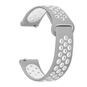 Microsonic Garmin Vivoactive 4 Rainbow Gently Band Gri Beyaz Kordon