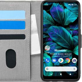 Microsonic General Mobile GM 20 Fabric Book Wallet Gri Cep Telefon Kılıfı