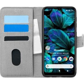 Microsonic General Mobile GM 20 Fabric Book Wallet Gri Cep Telefon Kılıfı
