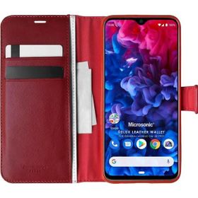 Microsonic General Mobile GM 20 Pro Delux Leather Wallet Kırmızı Cep Telefon Kılıfı