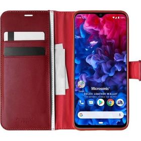 Microsonic General Mobile GM 20 Pro Delux Leather Wallet Kırmızı Cep Telefon Kılıfı