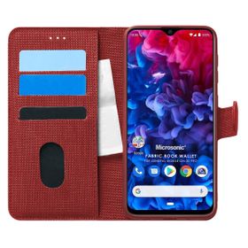 Microsonic General Mobile GM 20 Pro Fabric Book Wallet Kırmızı Cep Telefon Kılıfı