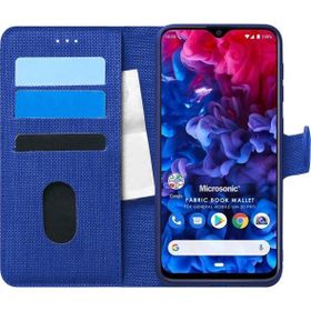 Microsonic General Mobile GM 20 Pro Fabric Book Wallet Lacivert Cep Telefon Kılıfı