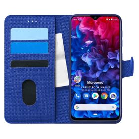 Microsonic General Mobile GM 20 Pro Fabric Book Wallet Lacivert Cep Telefon Kılıfı