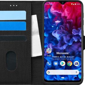 Microsonic General Mobile GM 20 Pro Fabric Book Wallet Siyah Cep Telefon Kılıfı