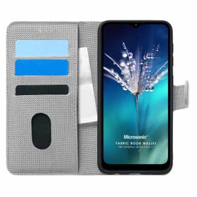 Microsonic General Mobile GM 21 Fabric Book Wallet Gri Cep Telefon Kılıfı