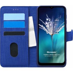 Microsonic General Mobile GM 21 Fabric Book Wallet Lacivert Cep Telefon Kılıfı
