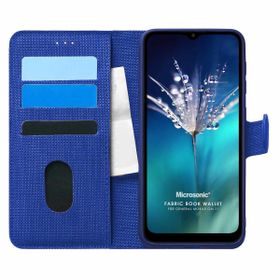 Microsonic General Mobile GM 21 Fabric Book Wallet Lacivert Cep Telefon Kılıfı